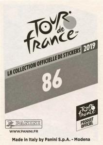 2019 Panini Tour de France #86 Greg Van Avermaet Back